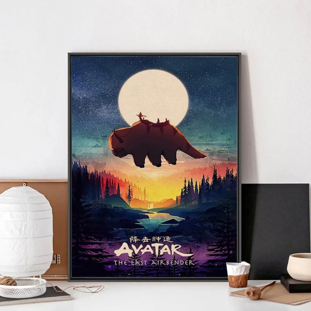 Avatar The Last Airbender Appa Poster No Framed Poster Kraft Club Bar Paper Poster Wall Art 4 - Avatar The Last Airbender Store