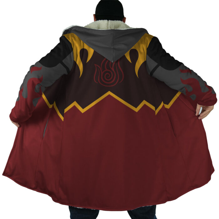 Fire Nation Avatar AOP Hooded Cloak Coat NO HOOD Mockup - Avatar The Last Airbender Store