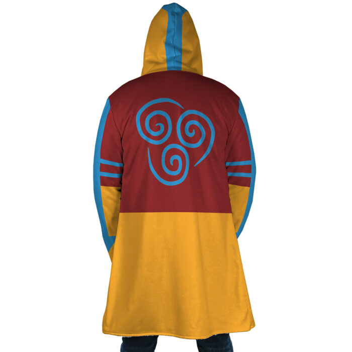 The Last Airbender Avatar AOP Hooded Cloak Coat BACK Mockup - Avatar The Last Airbender Store