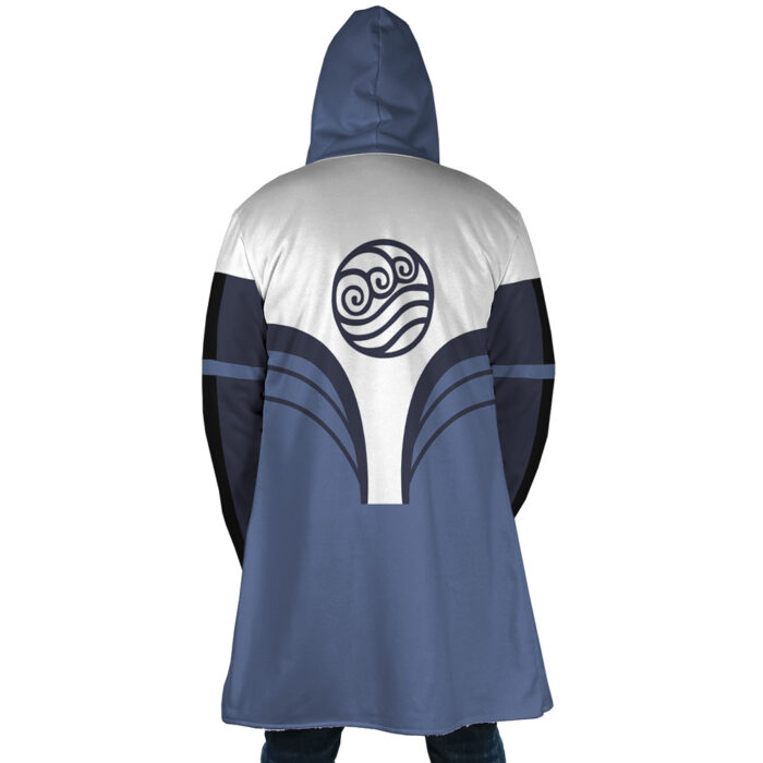 Water Tribe Avatar AOP Hooded Cloak Coat BACK Mockup - Avatar The Last Airbender Store