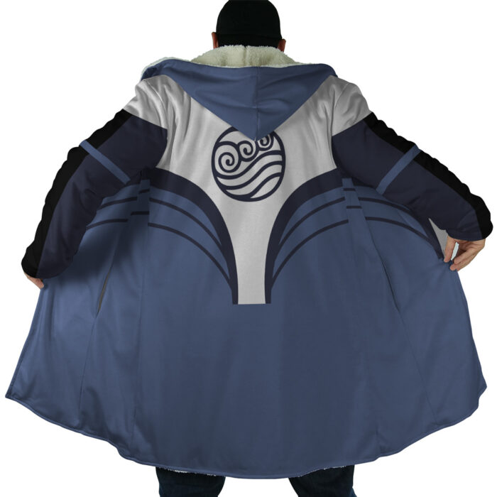 Water Tribe Avatar AOP Hooded Cloak Coat NO HOOD Mockup - Avatar The Last Airbender Store