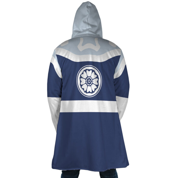 White Lotus Avatar AOP Hooded Cloak Coat BACK Mockup - Avatar The Last Airbender Store