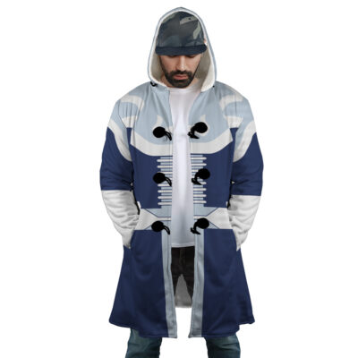 White Lotus Avatar AOP Hooded Cloak Coat FRONT Mockup - Avatar The Last Airbender Store