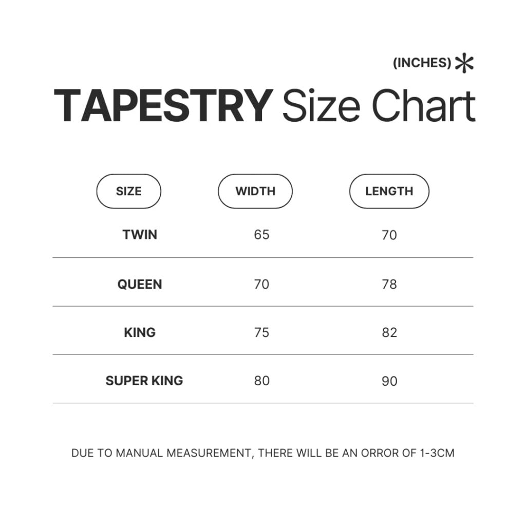 Tapestry Size Chart - Avatar The Last Airbender Store