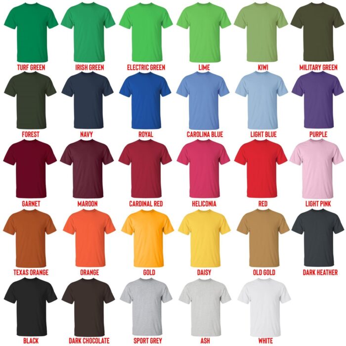 t shirt color chart - Avatar The Last Airbender Store