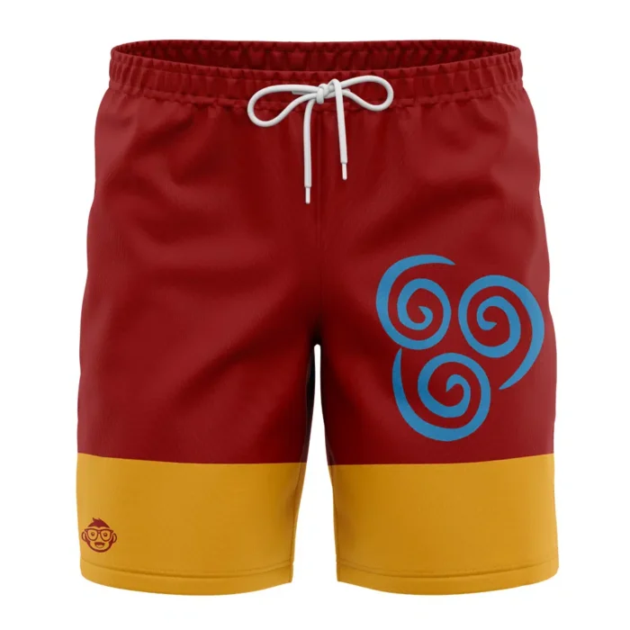 Airbender Avatar Swim Trunks Board Shorts FRONT Mockup - Avatar The Last Airbender Store