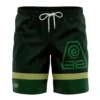Earthbender Avatar Swim Trunks Board Shorts FRONT Mockup - Avatar The Last Airbender Store